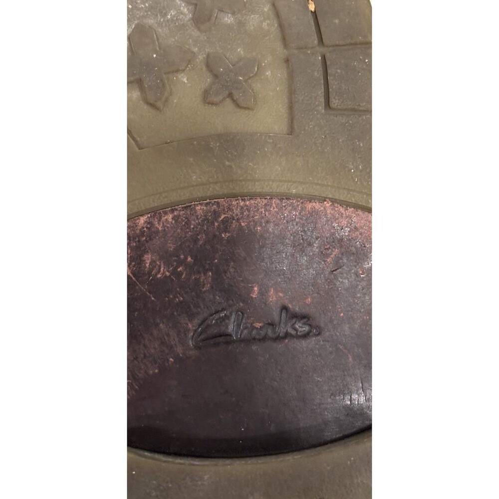 Clarks Mens Brown Leather Chelsea Boots Pull On Ankle US 10.5M Distressed Grunge - Picture 6 of 6